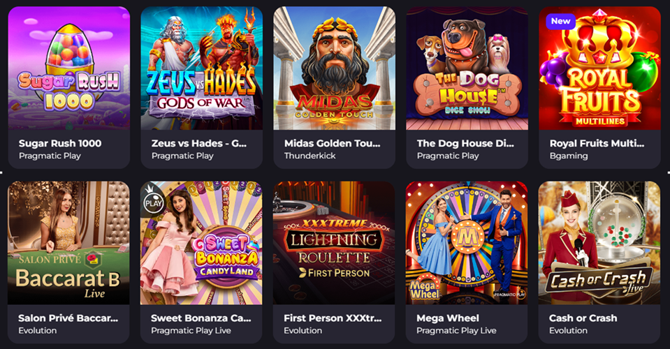 Игры в Unlim Casino